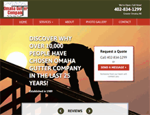 Tablet Screenshot of omahaguttercontractor.com